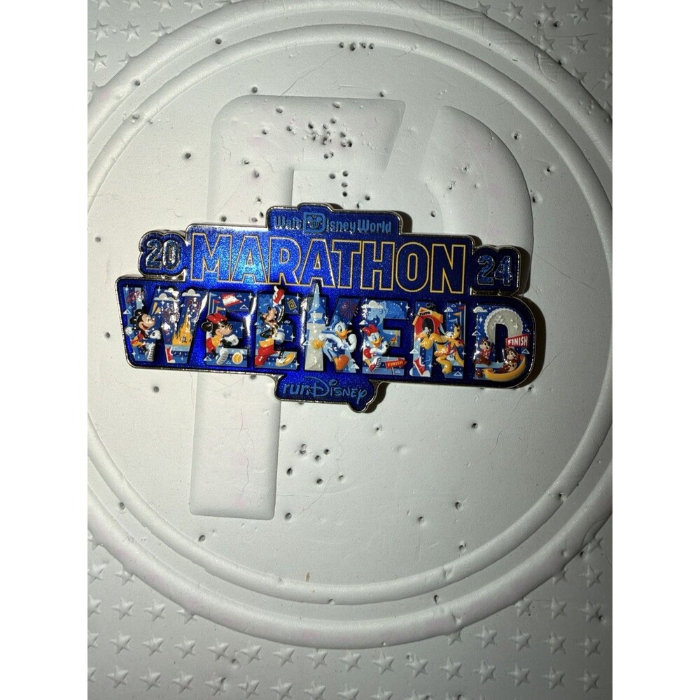 2024 Walt Disney World RunDisney Marathon Weekend Logo Jumbo Trading Pin